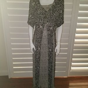 Black and white maxi dress